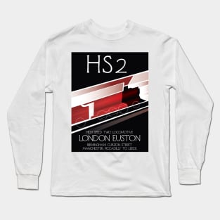 High Speed Two vintage travel poster Long Sleeve T-Shirt